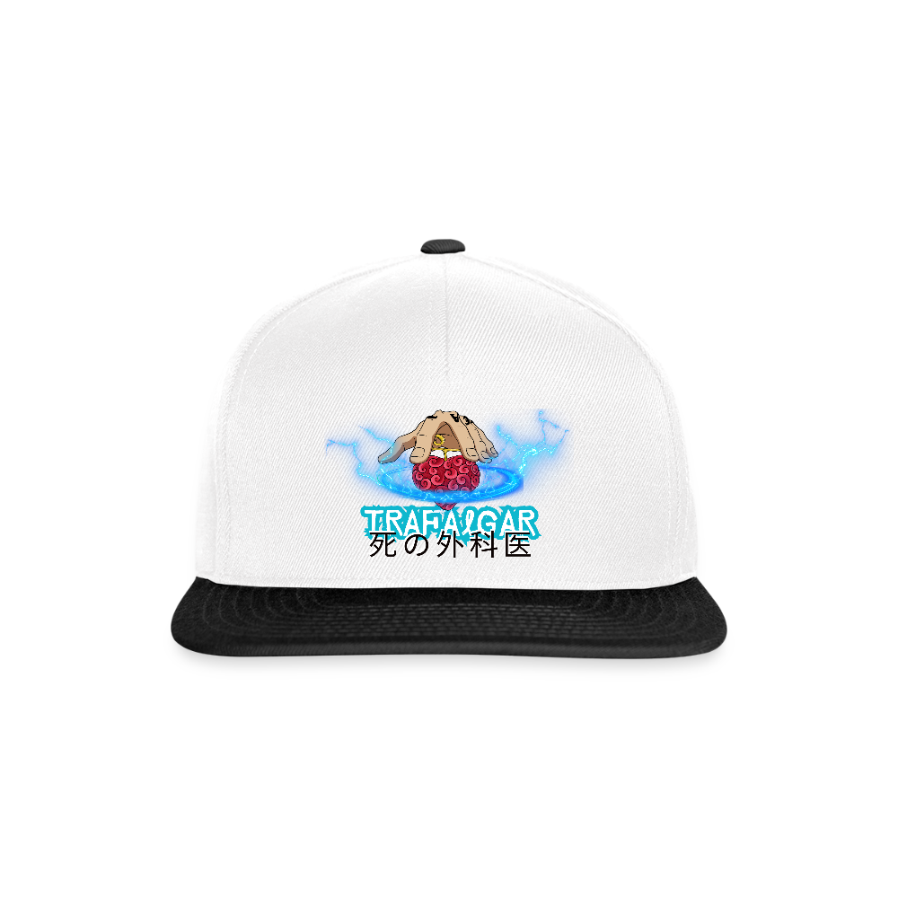 Snapback Cap– Trafalgar „Chirurg des Todes“ - Weiß/Schwarz