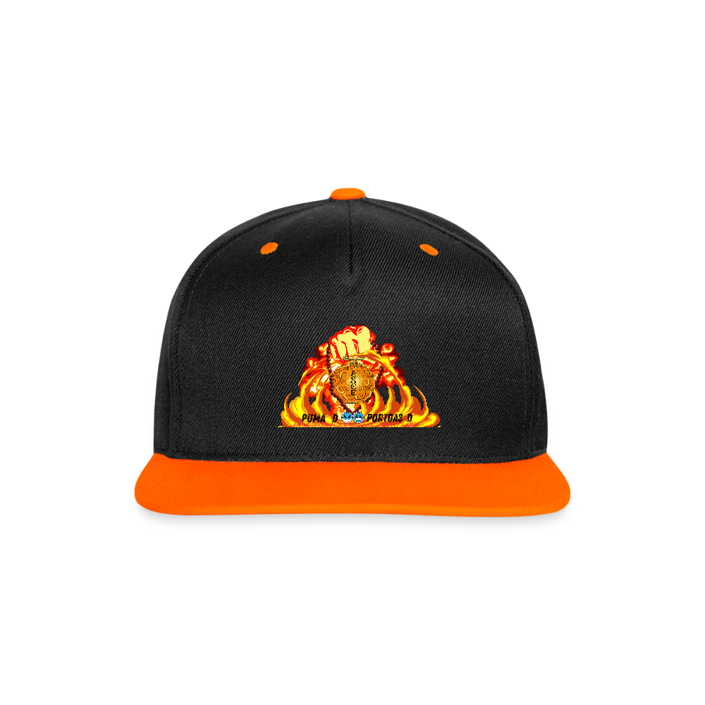 Snapback Cap - Feuerfaust ASCE - Schwarz/Neonorange