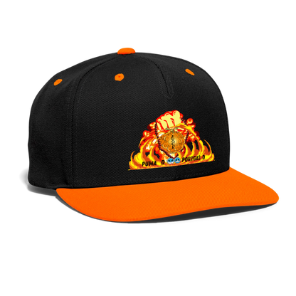 Snapback Cap - Feuerfaust ASCE - Schwarz/Neonorange